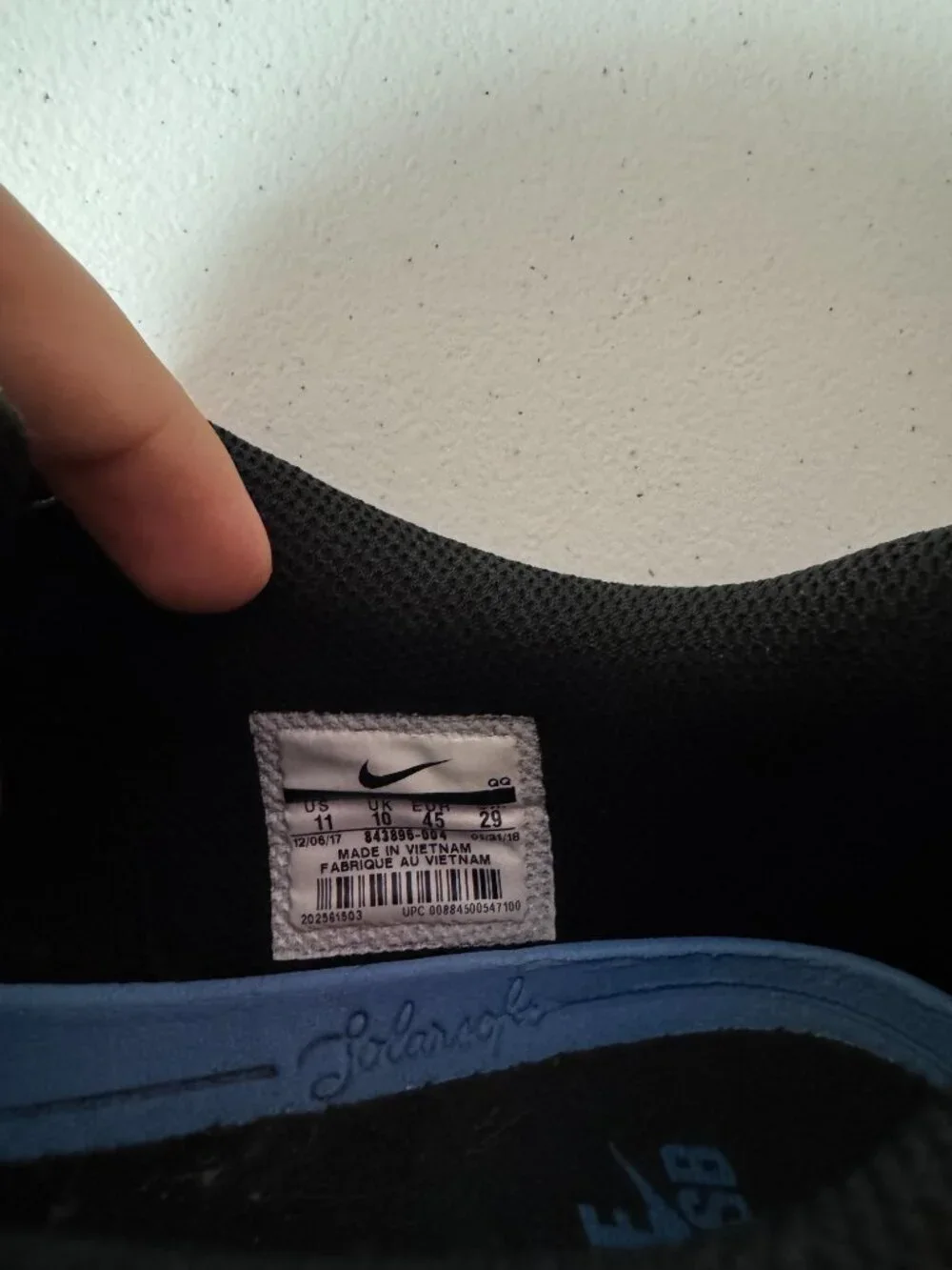 Nike SB Gray Textile Low Top Skate Sneakers | Size 11